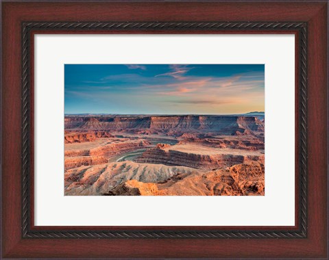 Framed Sunset At Deadhorse Point State Park Print