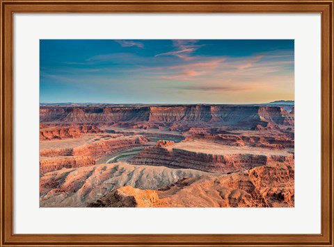 Framed Sunset At Deadhorse Point State Park Print