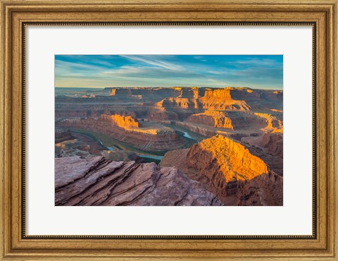 Framed Sunrise At Dead Horse Point State Park Print