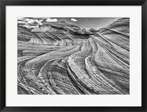 Framed Second Wave Zion National Park Kanab, Utah (BW) Print
