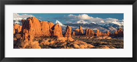 Framed Red Rock Formations Of Windows Section, Arches National Park Print
