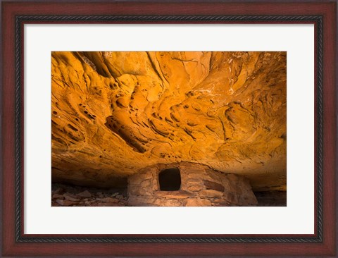 Framed Cap Rock Ruin, Cedar Mesa Wilderness Areal, Utah Print