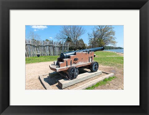 Framed Jamestown Island Cannonm Virginia Print