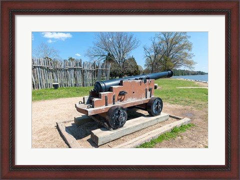 Framed Jamestown Island Cannonm Virginia Print