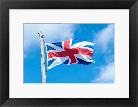 Framed British Flag, Jamestown, Virignia Print