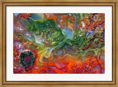 Framed Colorful Agate Print