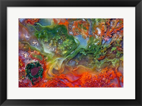 Framed Colorful Agate Print