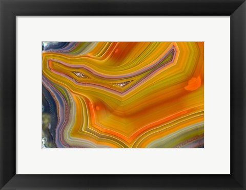 Framed Banded Agate X Print