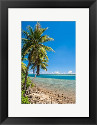 Framed Coast Around Merizo, Guam Print