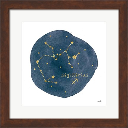 Framed Horoscope Sagittarius Print