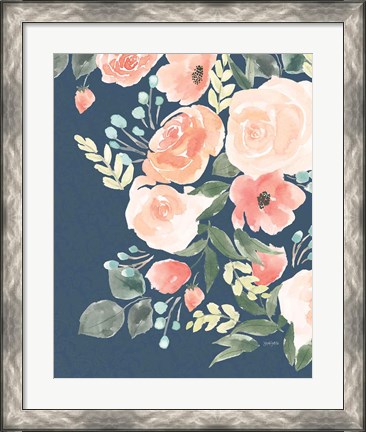 Framed Blooming Delight II Sage Print