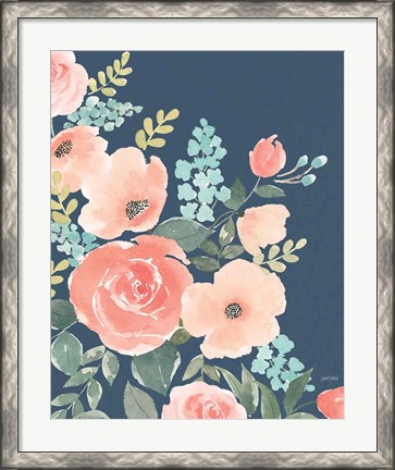 Framed Blooming Delight I Sage Print