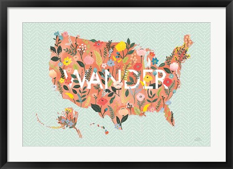 Framed Wild Garden USA Print