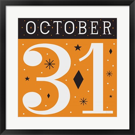 Framed Festive Fright October 31 II Print