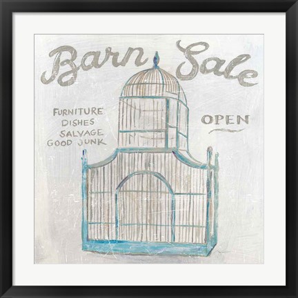 Framed White Barn Flea Market V Print