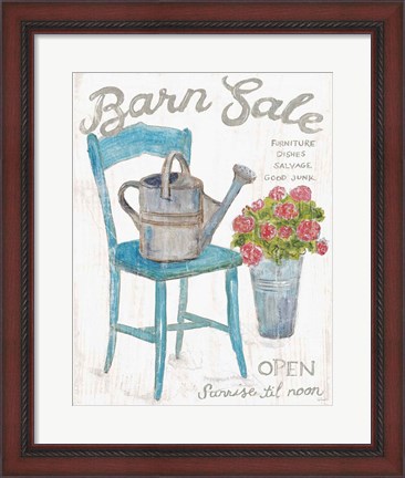 Framed White Barn Flea Market II Print
