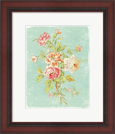 Framed Cottage Roses VIII Bright Print