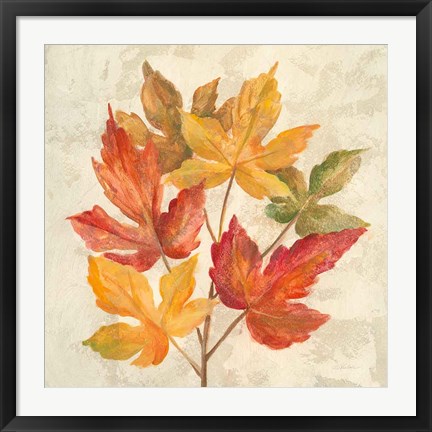 Framed November Leaves IV Print