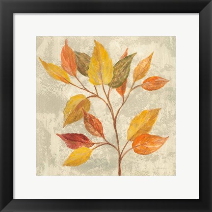 Framed November Leaves II Print