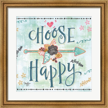 Framed Choose Happy Print
