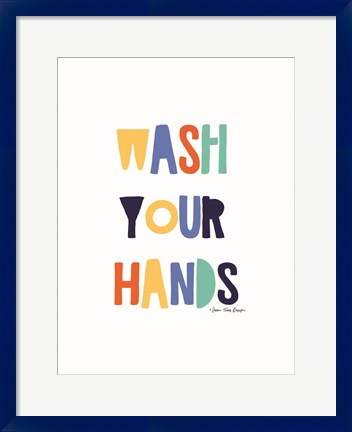 Framed Wash Your Hands Print