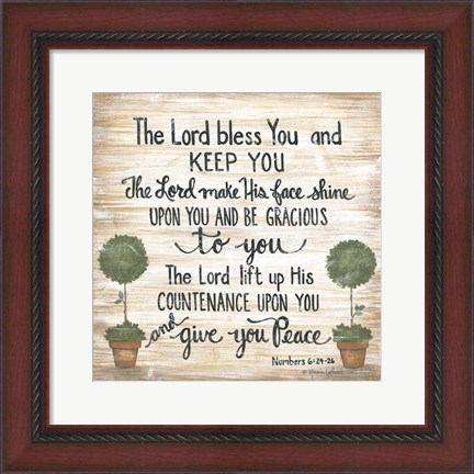 Framed Lord Bless You Print