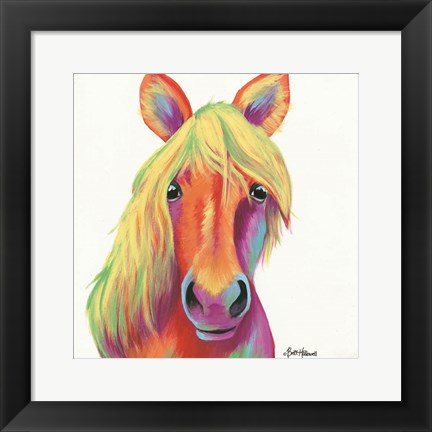 Framed Cheery Horse Print