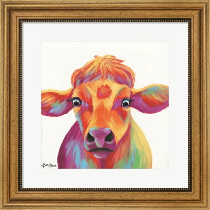 Framed Cheery Cow Print