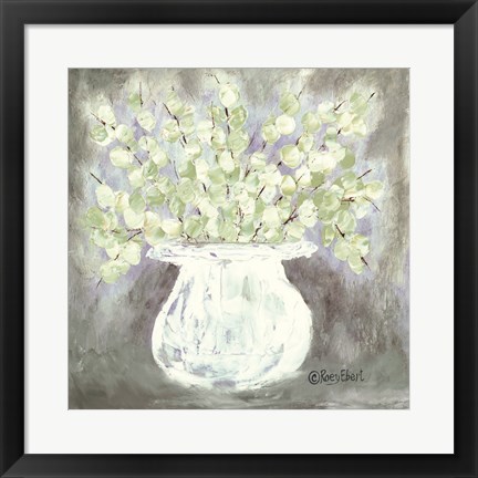 Framed White Vase Print