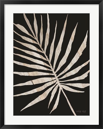 Framed Palm Frond Wood Grain IV Print