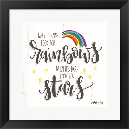 Framed Rainbows and Stars Print