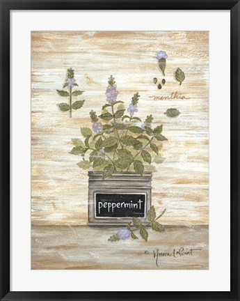 Framed Peppermint Botanical Print