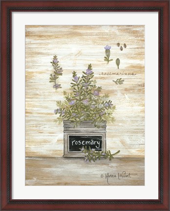 Framed Rosemary Botanical Print
