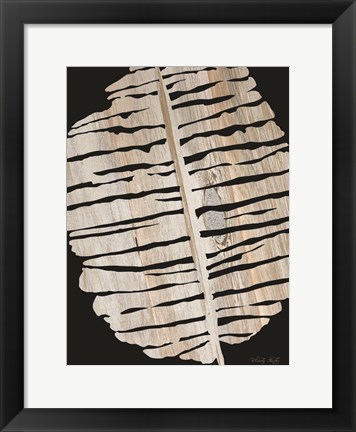 Framed Palm Frond Wood Grain II Print