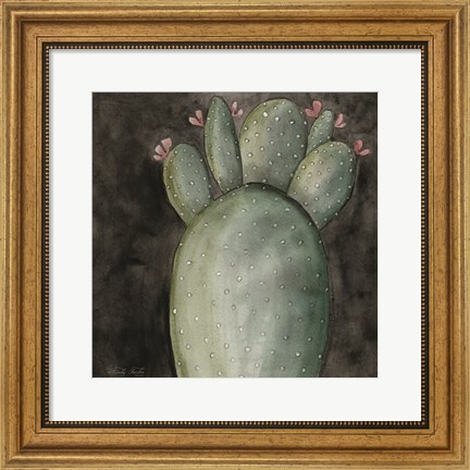 Framed Big Blooming Cactus I Print