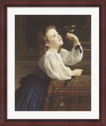 Framed L&#39;Oiseau Cheri, 1867 Print