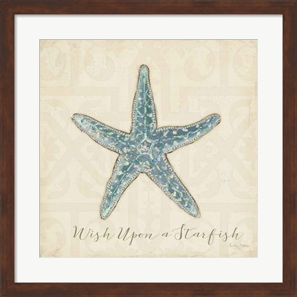 Framed Beach Treasures II Christmas Print