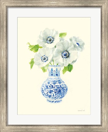 Framed Floral Chinoiserie I Print