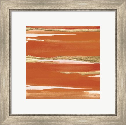 Framed Gilded Mandarin I Burnt Orange Print