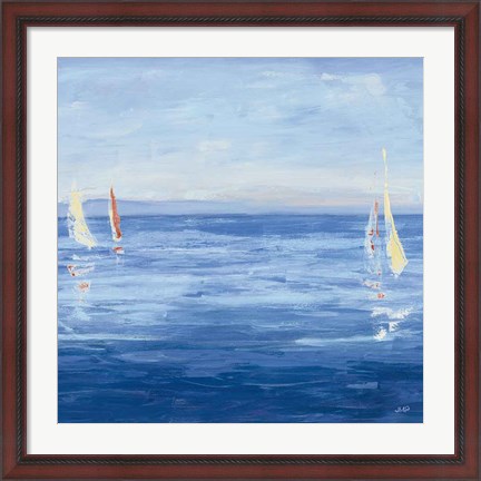Framed Open Sail with Red Crop Print