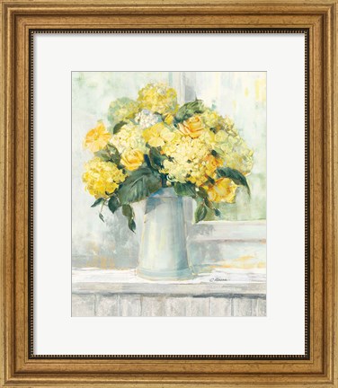 Framed Endless Summer Bouquet I Yellow Print