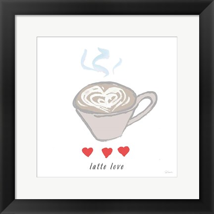 Framed Latte Love Print