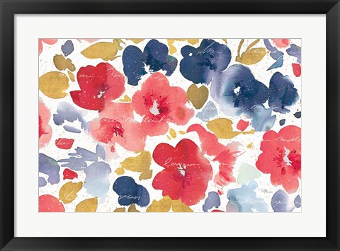 Framed Floral Flow I Print