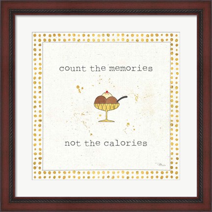 Framed Calorie Cuties VI Dot Border Print