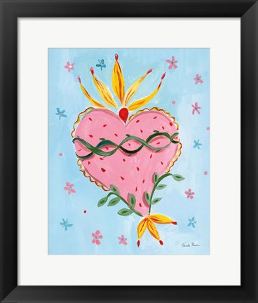 Framed Frida&#39;s Heart IV Print