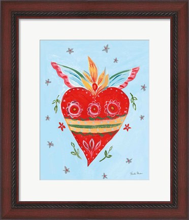 Framed Frida&#39;s Heart II Print