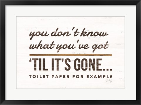 Framed Toilet Paper Print
