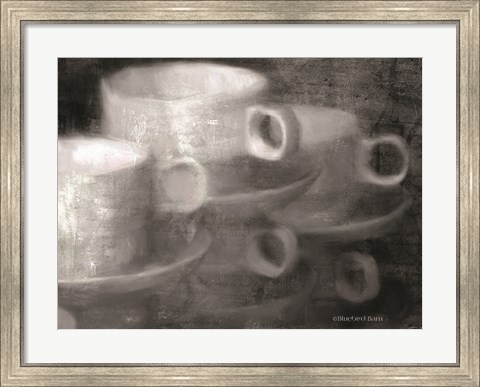Framed Stacked Coffee Cups Print