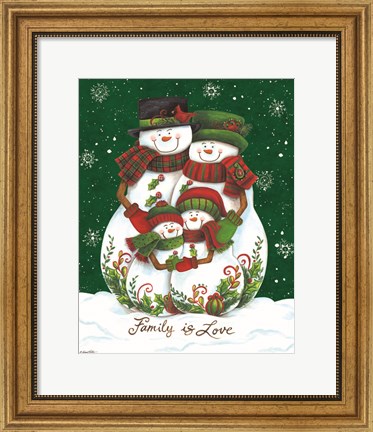 Framed Snow Family II Print