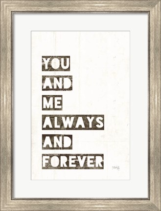 Framed You and Me Print